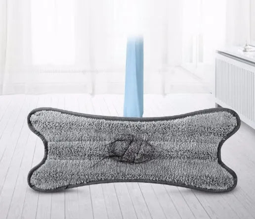 Hand-Free Flat Mop in Grey with microfibre pad for hands-free floor cleaning