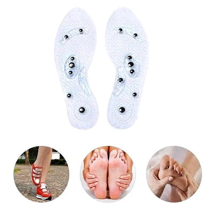 Magnetic therapy silicone massage insoles for foot comfort and health