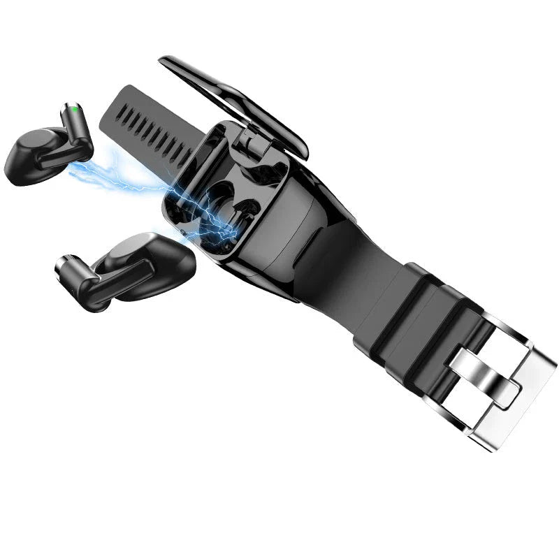 Wireless Bluetooth Headset Smart Watch with Waterproof Screen and health monitoring features