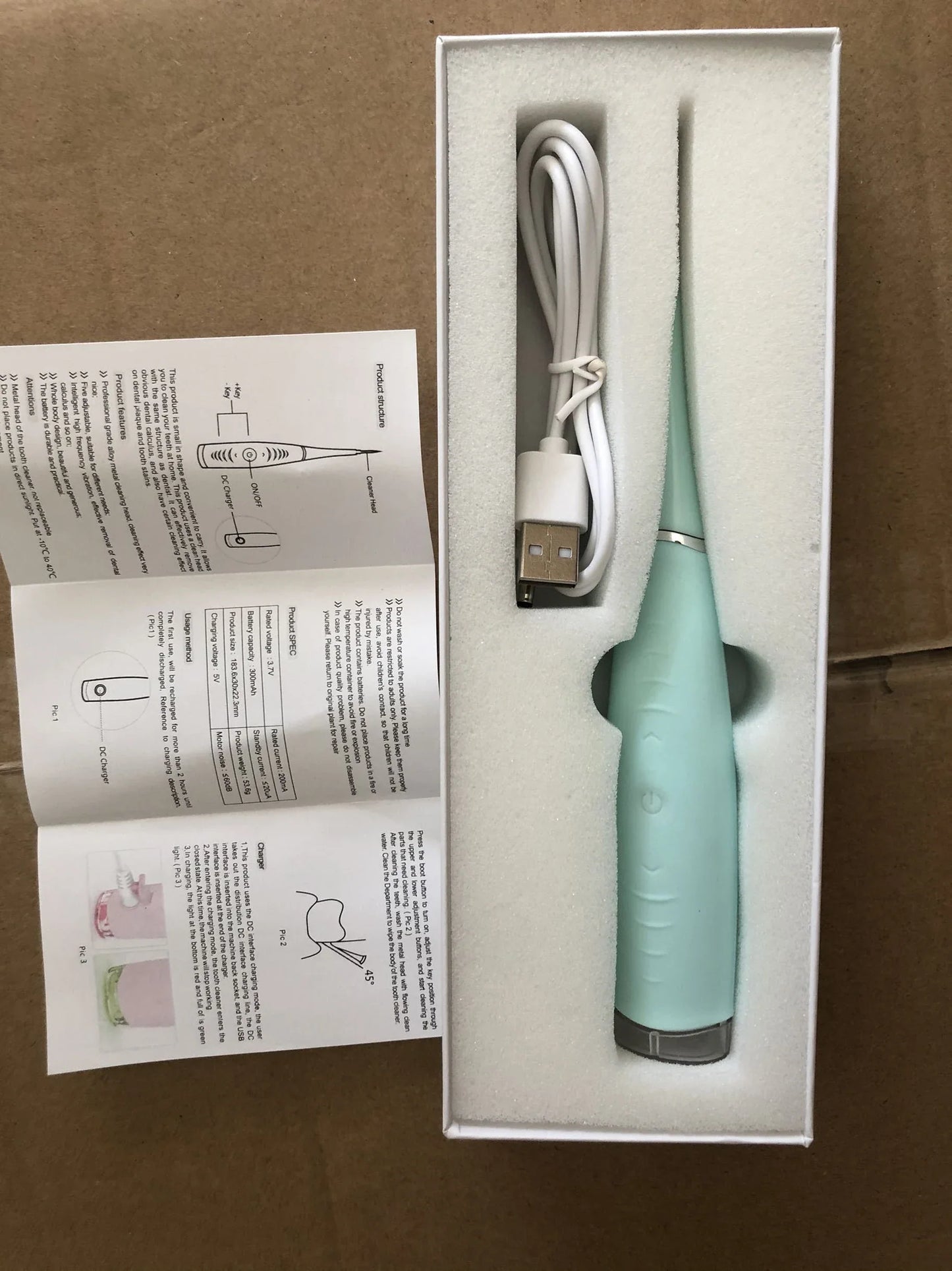 Waterproof Electric Toothbrush Care Tool with high frequency vibration for dental calculus removal