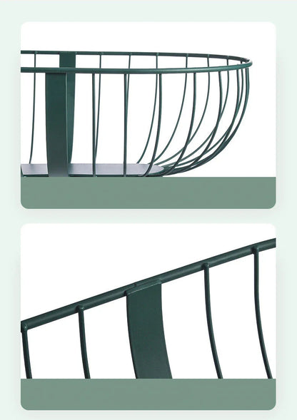 Premium iron fruit and vegetable organiser basket with detachable tray, perfect for Kiwi kitchens