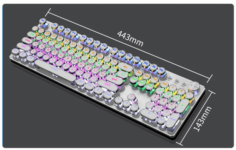 Mechanical Gaming Keyboard with LED Backlit and Anti-Ghosting Keys