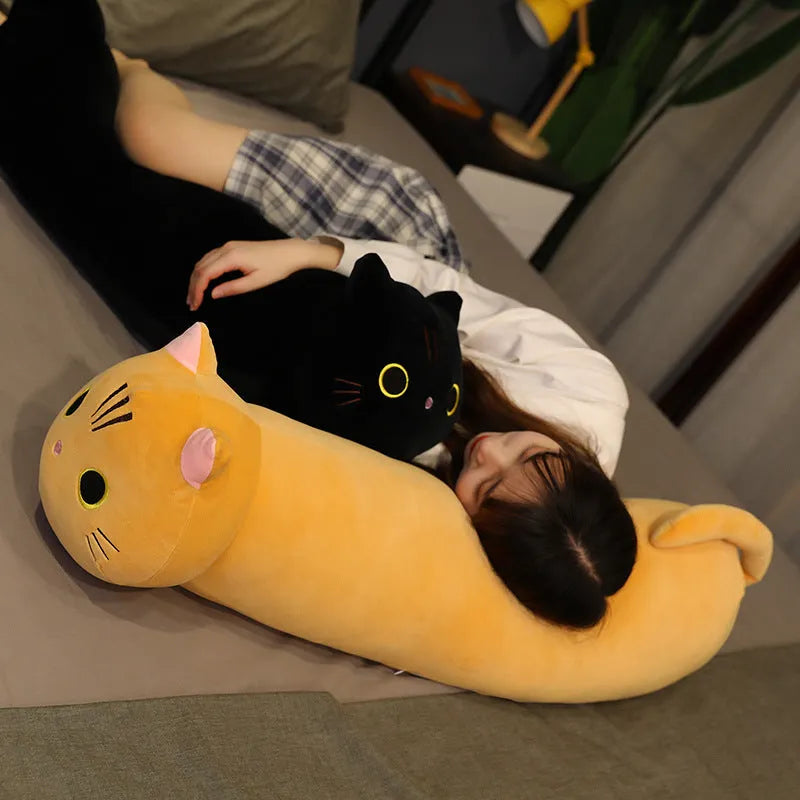 Large cartoon cat plush toy stuffed doll animal pillow cushion in multiple size and colour options