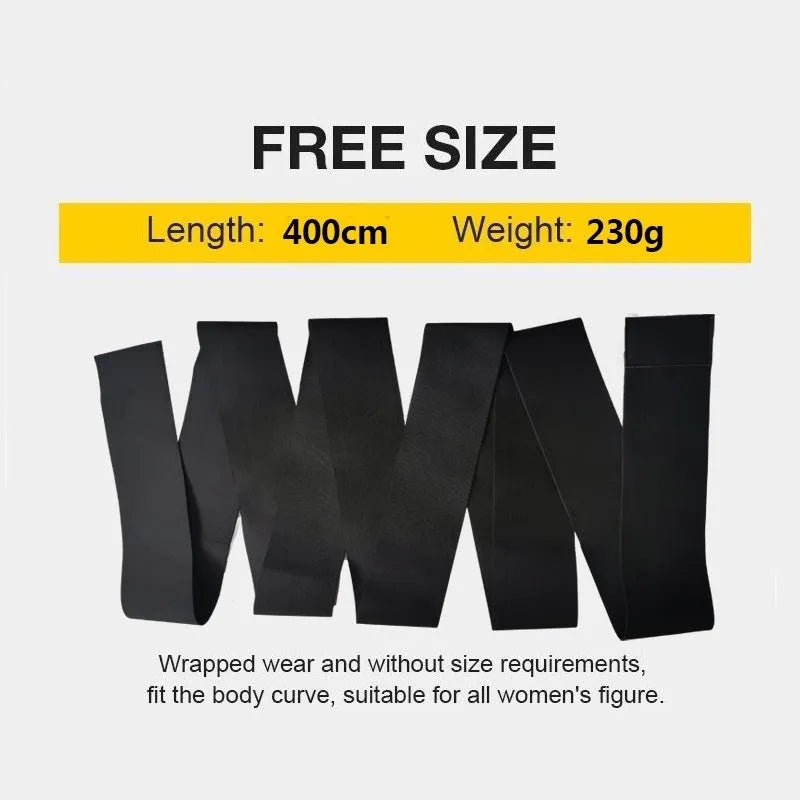 Waist trainer exercise restraint belt showing 10cm width and adjustable length options