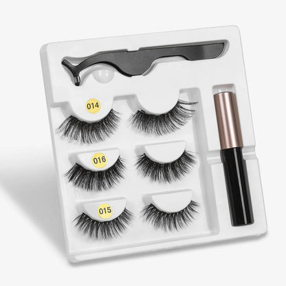 Magnetic false eyelashes set for easy, glue-free application