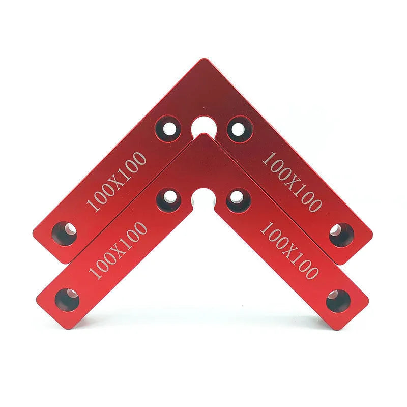 Aluminium alloy right angle positioning block for woodworking with measurement scale
