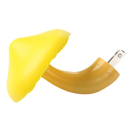 Mushroom-shaped LED night light with automatic sensor in various colours