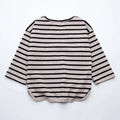 Cotton striped long sleeve t-shirt for baby girls in black or red with Asian sizing