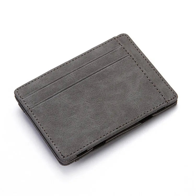 PU leather flip card holder wallet with zipper coin purse in multiple colours showing RFID anti-theft design