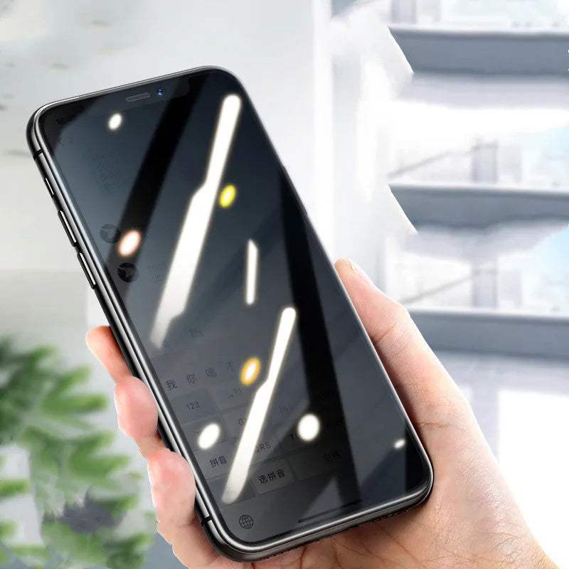 Apple iPhone tempered glass privacy screen protector with anti-reflective coating