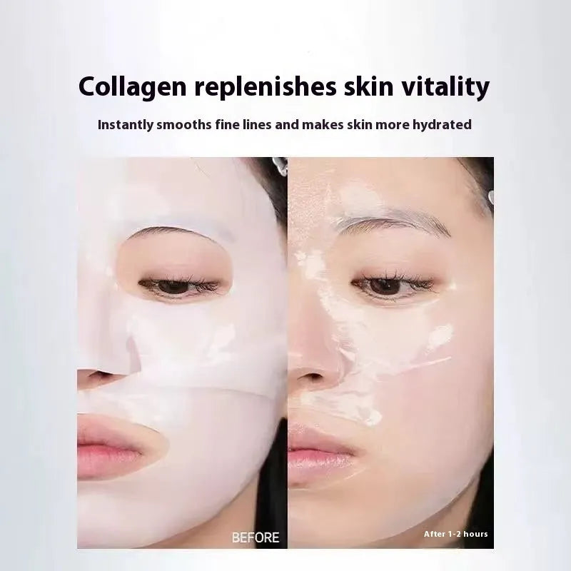 HANJILIAN collagen facial mask box containing five masks with 23ml serum each for autumn winter skincare