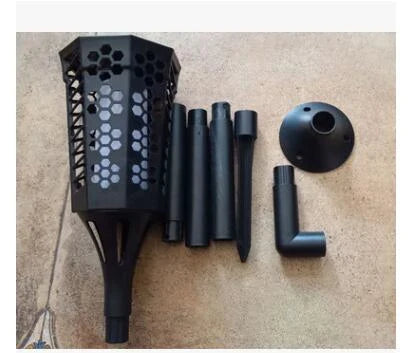 Black LED Solar Torch Light for outdoor garden decoration with automatic illumination