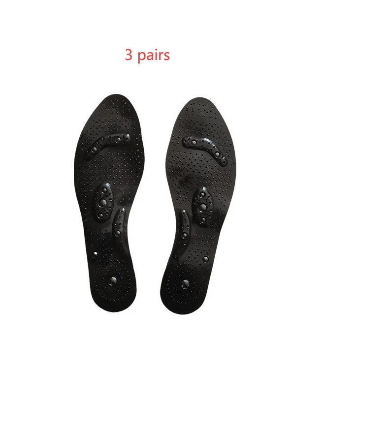 Magnetic therapy silicone massage insoles for foot comfort and health