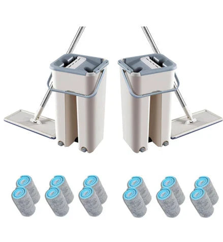 Home Kitchen 360-Degree Lazy Floor Mop with microfiber head and aluminum rod