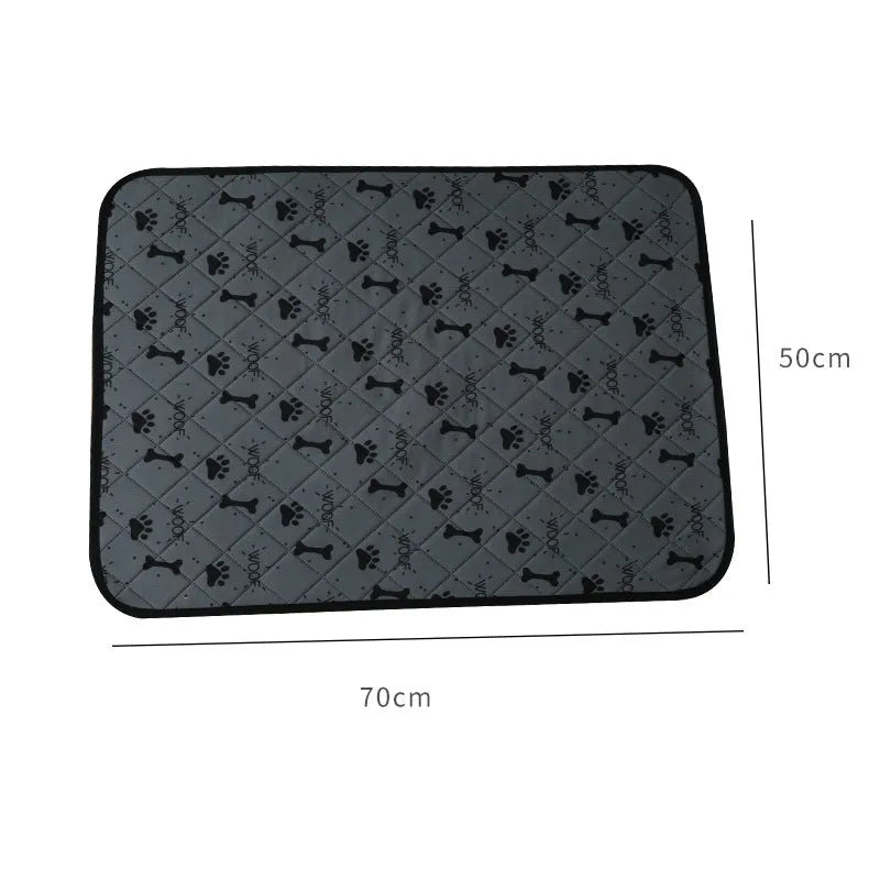 Grey diamond reusable dog diaper pad with waterproof backing and non-slip base