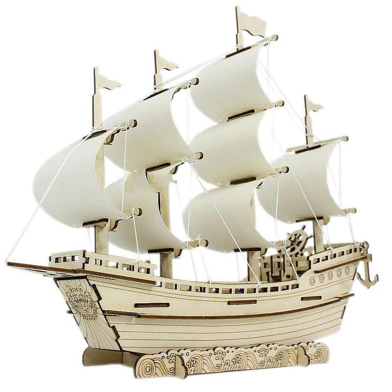 DIY Wooden Sailboat Model of Ming Dynasty Merchant Ship