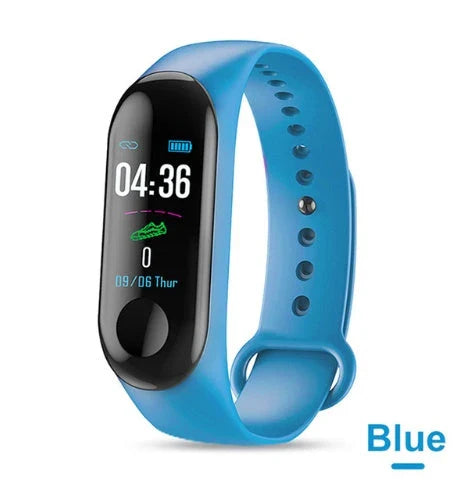 A stylish smart activity tracker bracelet with features like heart rate monitoring, sleep tracking, and vibrating alarms.