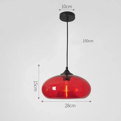 Nordic Modern Loft Pendant Lamp with glass body and adjustable height