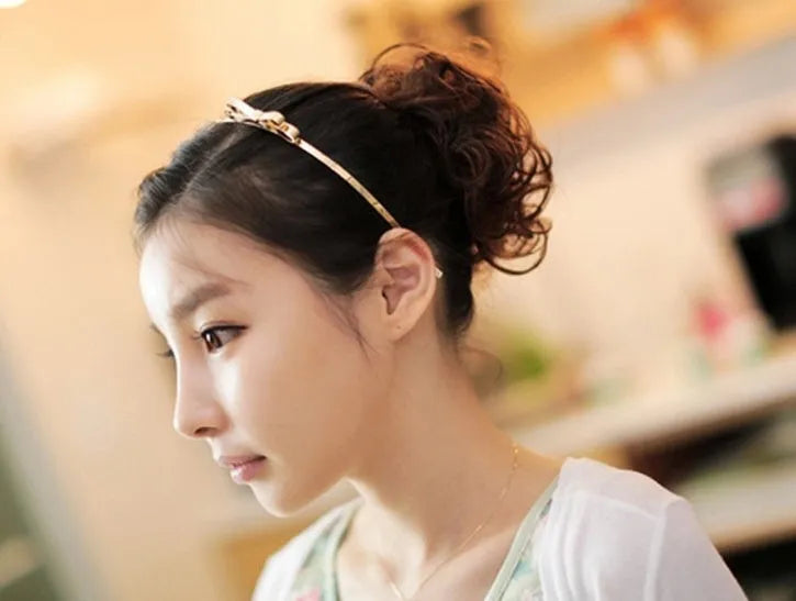 Fluffy drawstring curly hair bun in black with high-temperature wire core for women