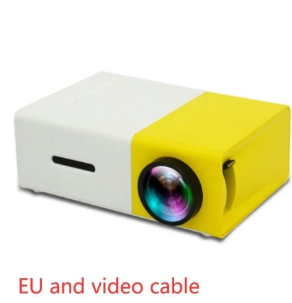 Portable home cinema mini projector with 3D HD LED display, HDMI, USB, and 1080P resolution