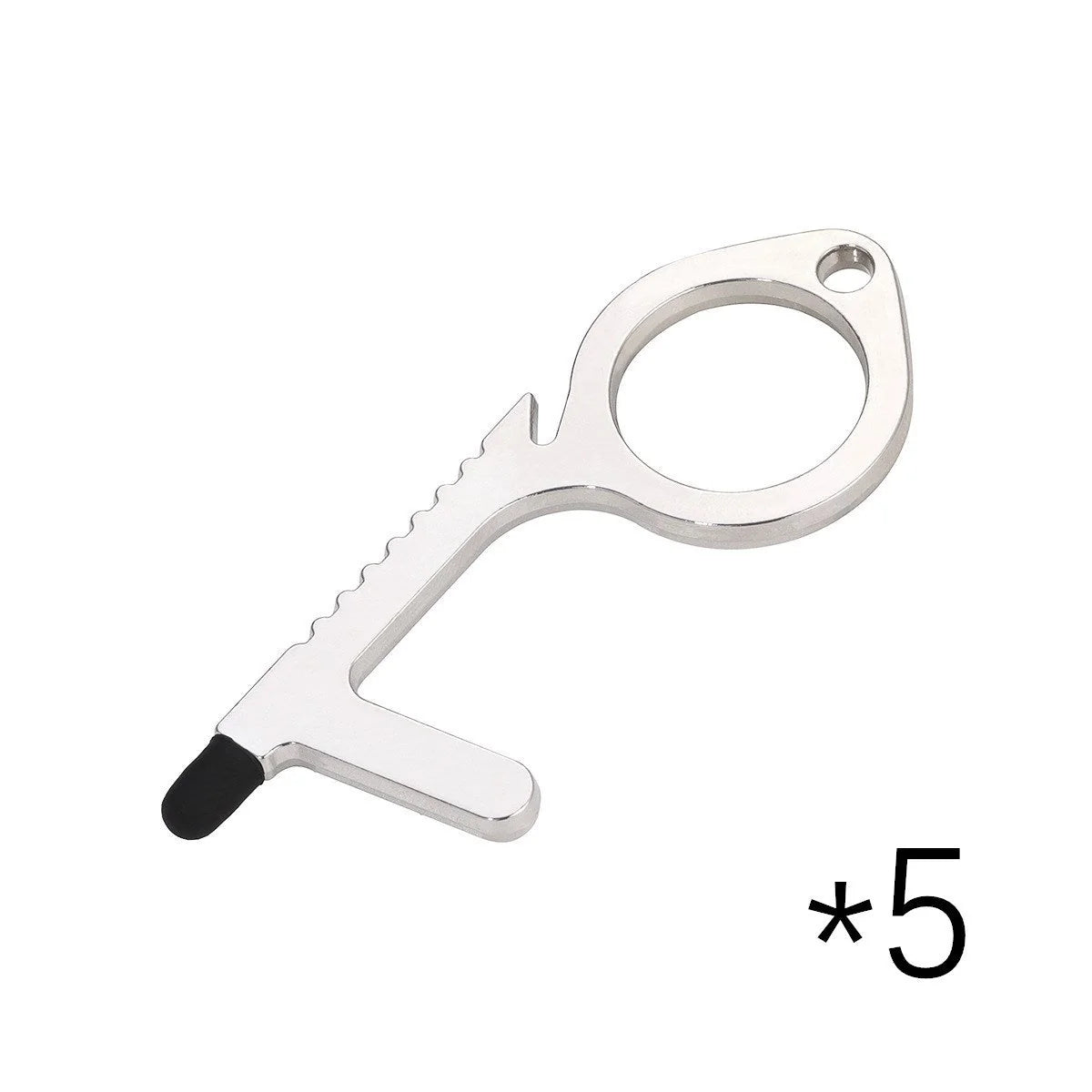 Alloy protective door opener keychain in various colours, 7.9cm in size