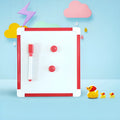 Double-sided magnetic message board with galvanized metal panel in choice of colours and sizes