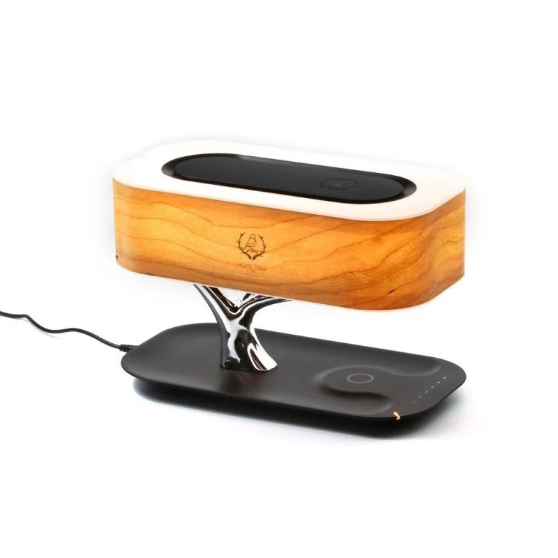 Creative Tree Light Table Lamp with Bluetooth speaker and wireless charging feature