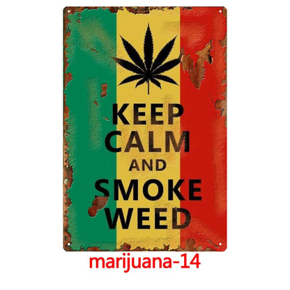 European style tin painting wall decoration 30cm x 20cm