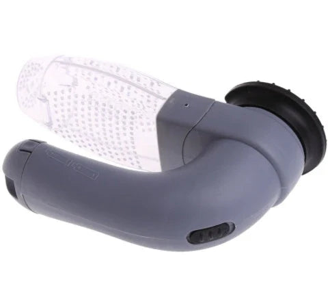 Electric pet hair vacuum cleaner with massage function, gray color, compact design