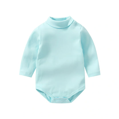 Cotton baby bodysuit with snap closures in multiple colours and sizes for New Zealand infants