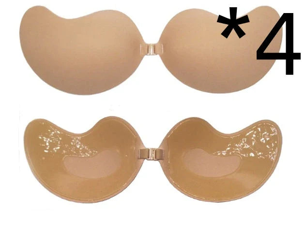 Invisible Lift Push-Up Bra in black and skin tone colors, designed for backless, strapless, and low-cut outfits