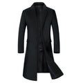 Men's woolen jacket in black, winter coat with woolen cloth fabric