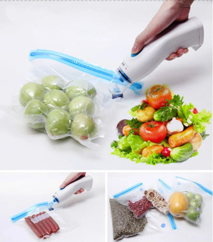 Compact vacuum packaging machine with white ABS shell and automatic sealing feature