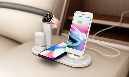 360-degree rotatable wireless charger stand for multiple devices
