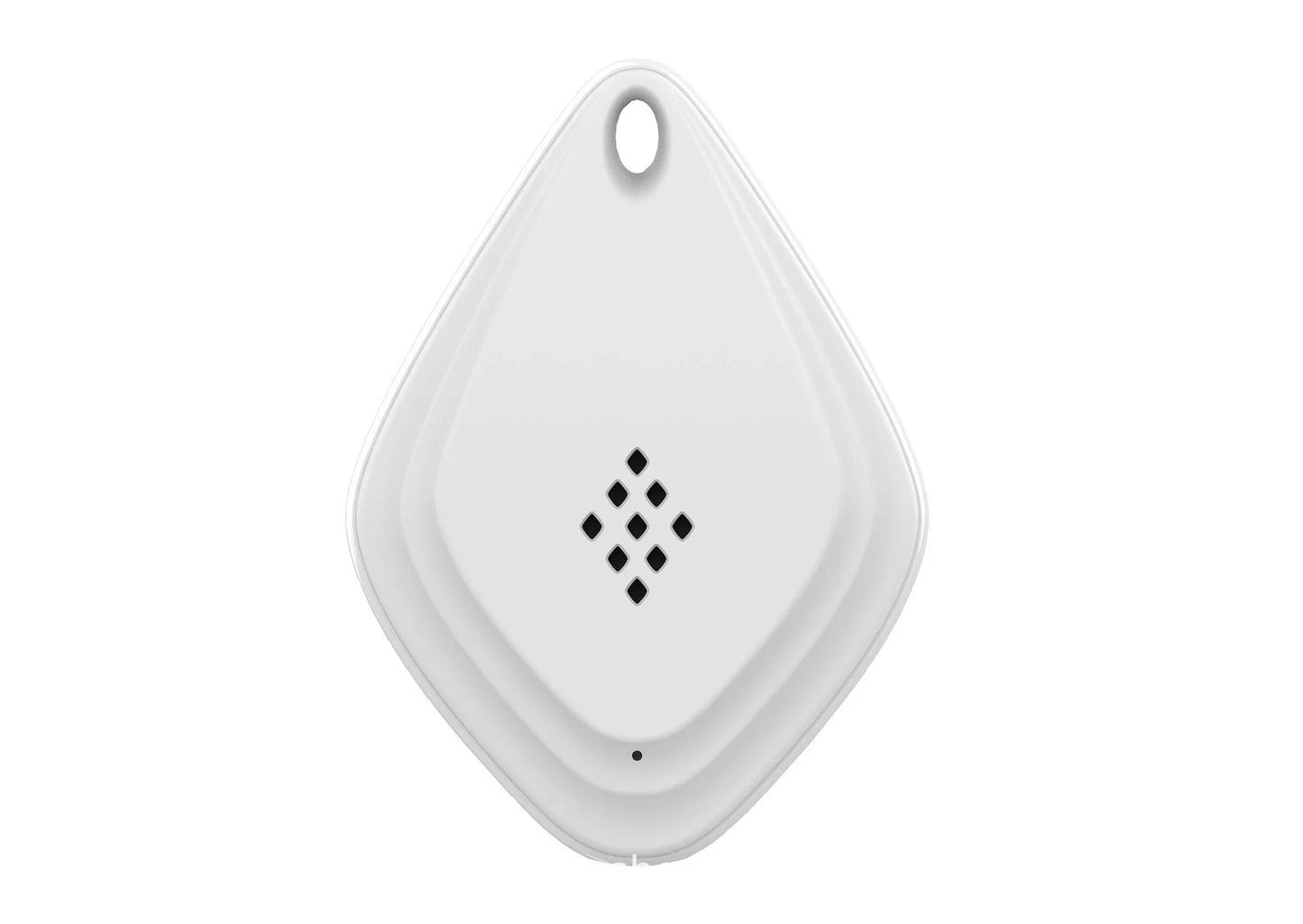 Ultrasonic mosquito repeller in black and white, compact design with USB charging port