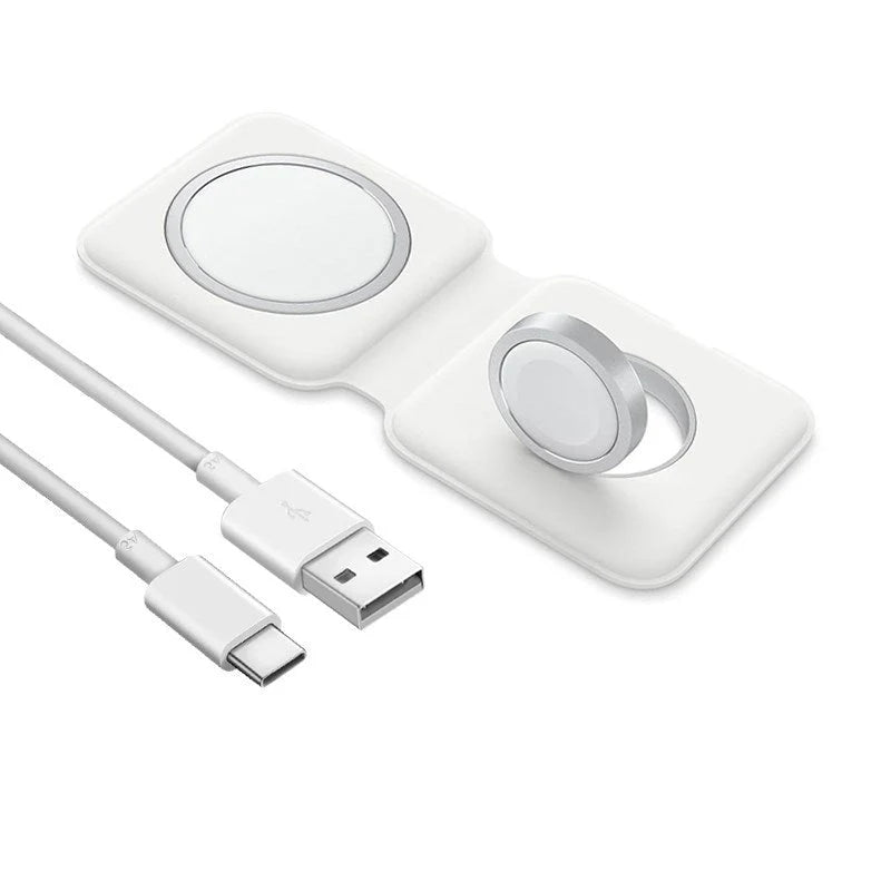 Three-in-one Wireless Charger with Magsafe Dual Magnetic Suction for Apple Devices