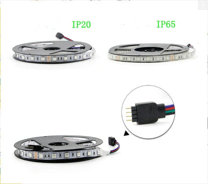 Waterproof LED light strip with 60 high-brightness beads, flexible and durable for any space