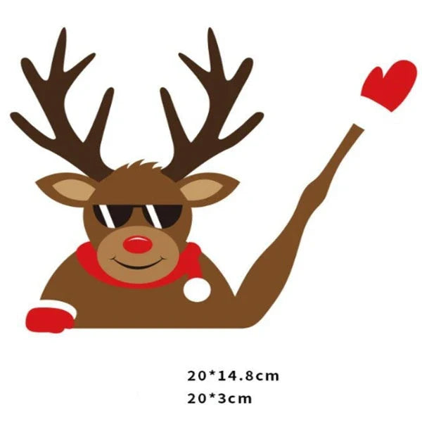 Santa Wiper Car Sticker without Straps - festive, reusable, waterproof