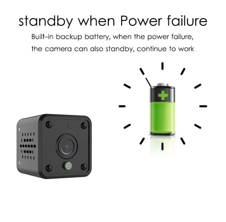 HD night vision surveillance camera black ABS body with WiFi for indoor use
