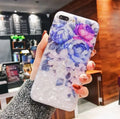 Dream Shell phone case with rose flower design for iPhone X XS XR 7 8 6 models in soft TPU silicone material