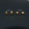 Brass decorative buckle in 10x6mm and 12x7mm sizes with polished finish