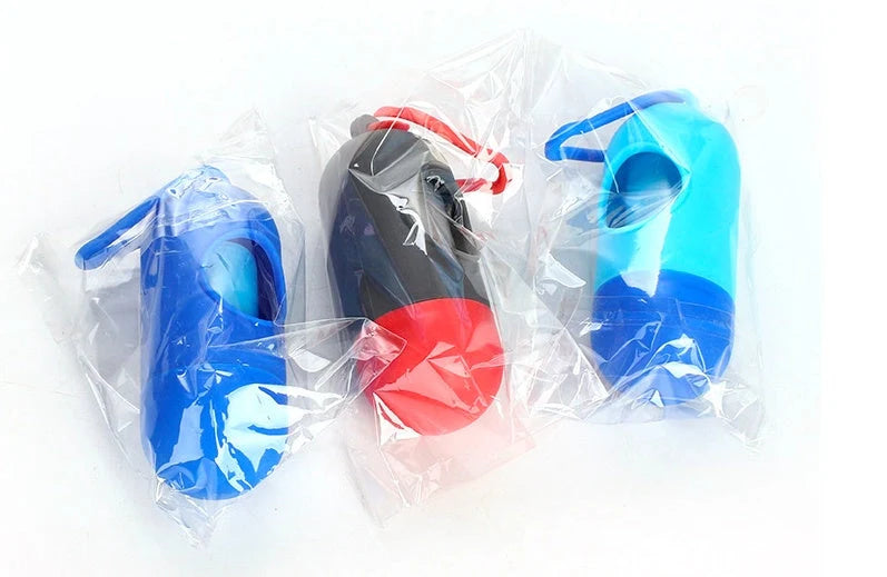 Six colourful dog poop bags for hygienic waste cleanup, size 22.5 * 30 cm