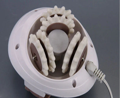 3D Electric Roller Massager for muscle shaping and relaxation in white and coffee