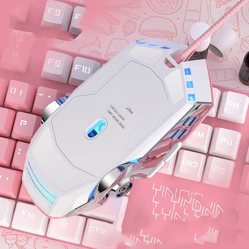 Wired gaming mouse with 3200 DPI optical sensor and 7 programmable keys in style A, ordinary size 100-120mm