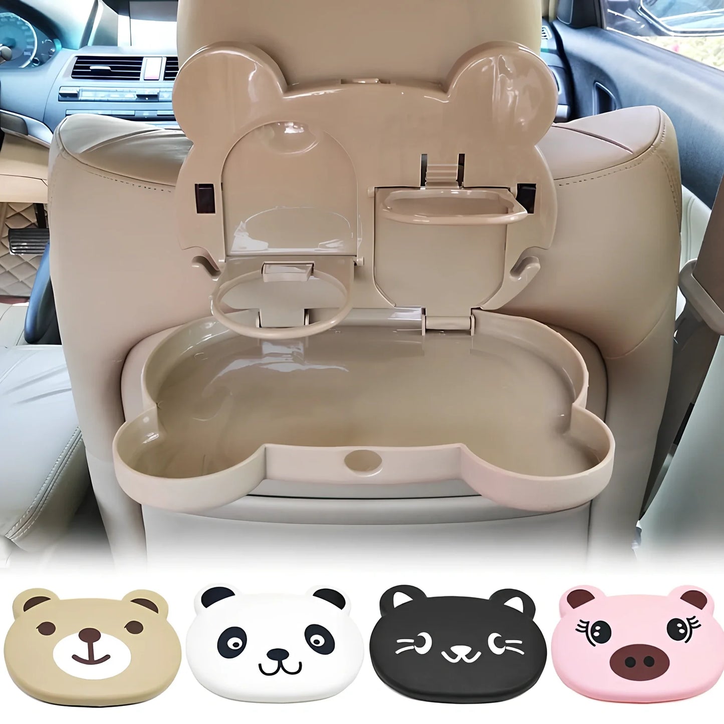 Child car seat table with 20x23.5cm surface mounted on vehicle seat back