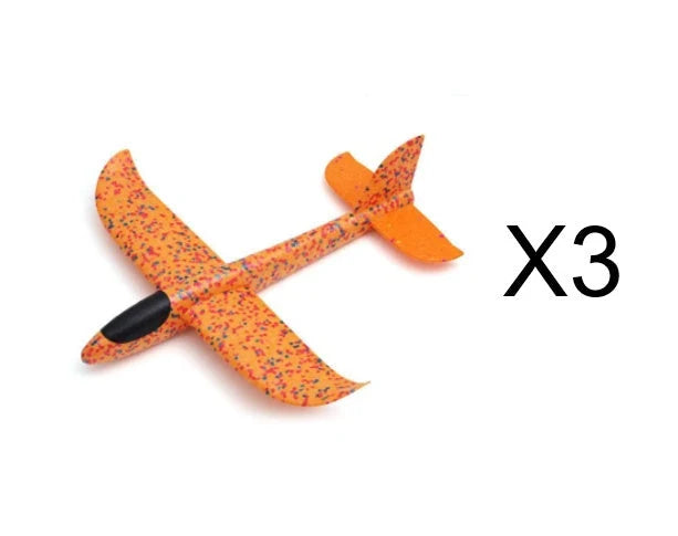 Luminous Hand Launch Flying Foam Airplane glowing in the dark