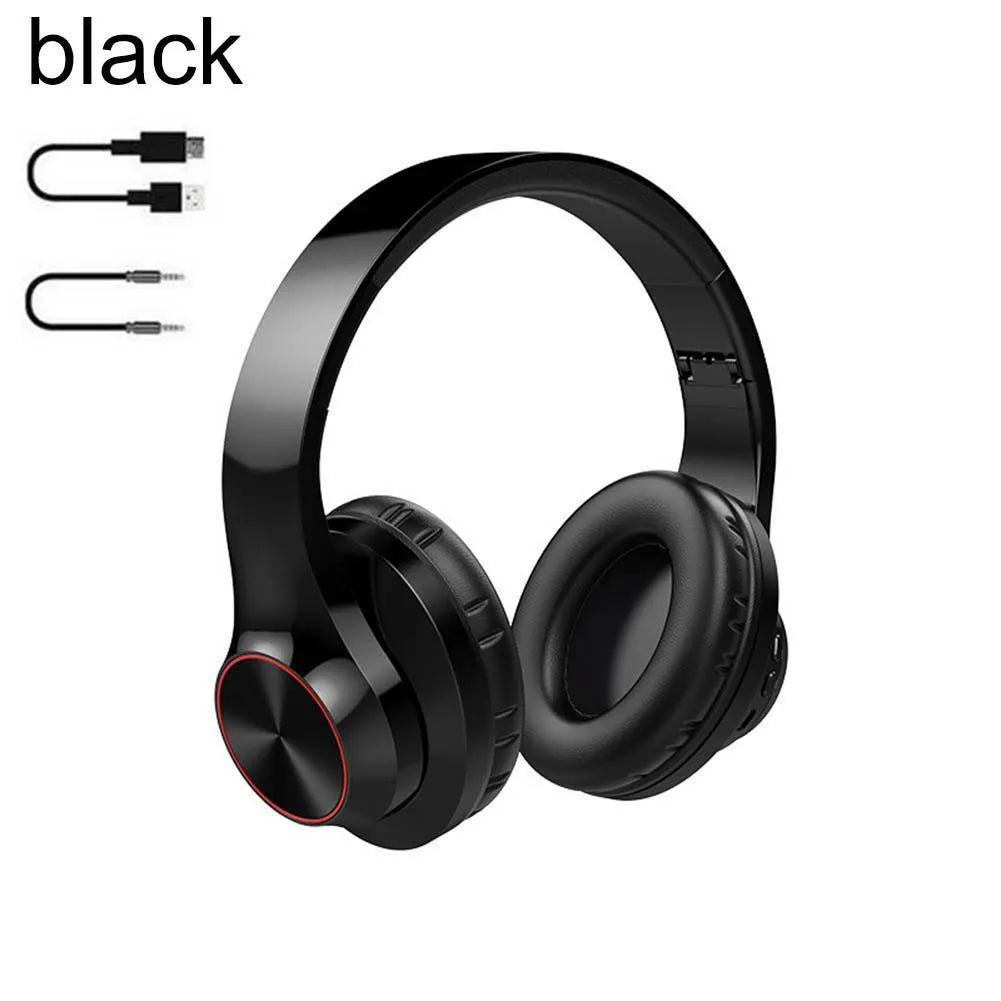 A11 wireless Bluetooth over-ear headset shown in blue and white colour options.