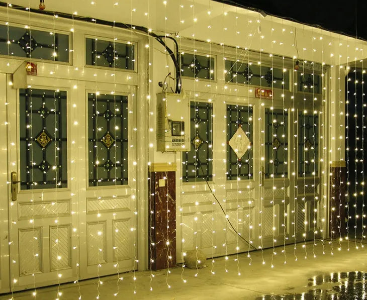 Christmas LED curtain lights 3x3 metres 304 beads remote control party wedding decoration