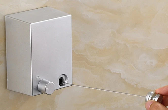 4.2m retractable stainless steel clothesline for indoor and outdoor drying