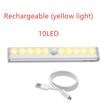LED cabinet light with infrared sensor for automatic energy-saving illumination